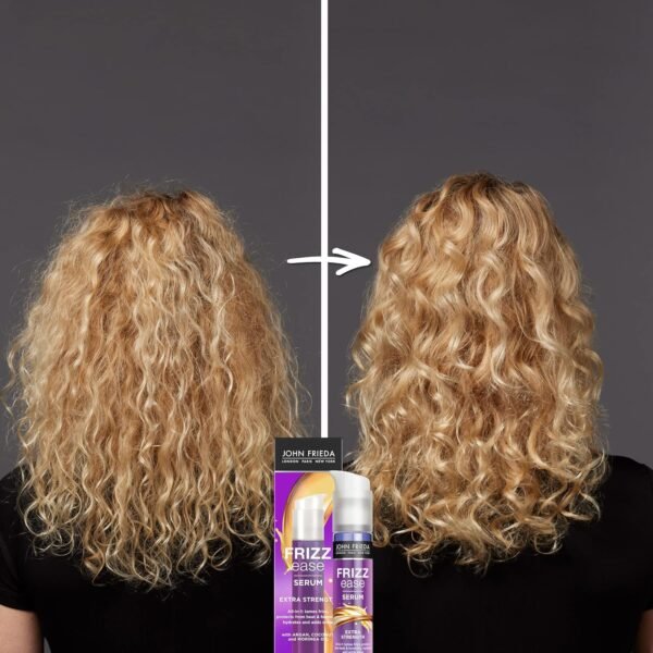 John Frieda Frizz Ease Extra Strength Hair Serum, Nourishing Hair Oil for Frizz Control, Heat Protectant with Argan & Coconut Oils, 1.69 fl oz - Image 11