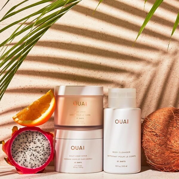 OUAI Scalp & Body Scrub, St. Barts - Exfoliating Body Scrub with Sugar & Coconut Oil Blend for Smooth, Moisturized Skin - Gentle Scalp Scrub for Removing Product Build Up (8.8 Oz) - Image 7