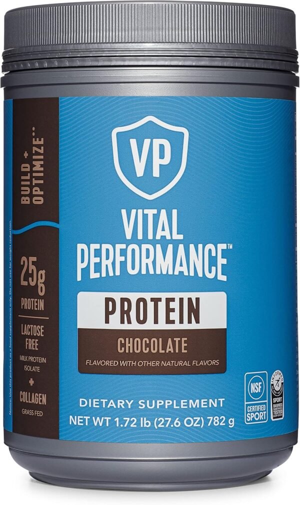 Vital Proteins Performance Powder, 25g Lactose-Free Milk Protein Isolate Powder, NSF for Sport Certified, 10g Grass-Fed Collagen Peptides, 8g EAAs, 5g BCAAs, Gluten-Free - Chocolate, 1.72lb - Image 2