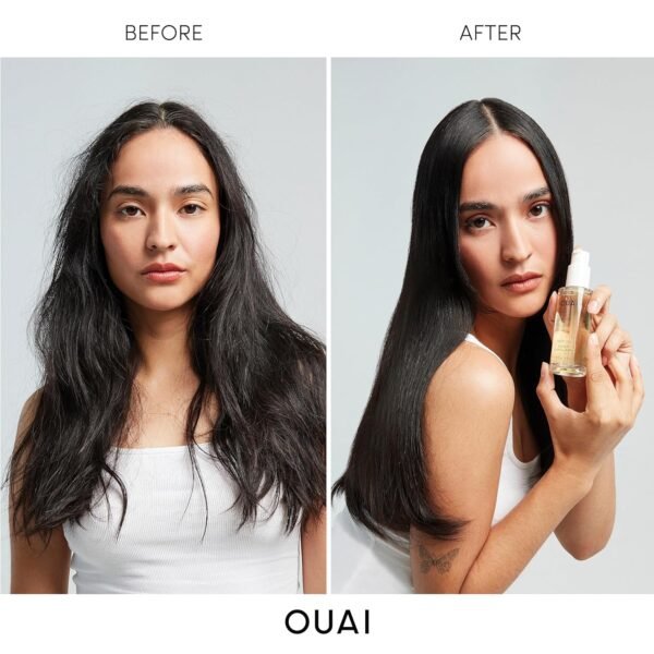 OUAI Hair Oil Travel Size - Hair Heat Protectant Oil for Frizz Control - Adds Hair Shine and Smooths Split Ends - Color Safe Formula - Paraben, Phthalate and Sulfate Free (0.45 oz) - Image 8