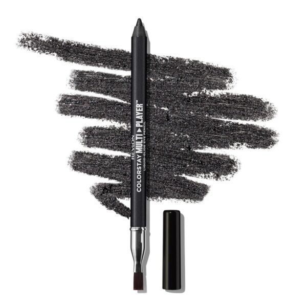REVLON ColorStay Multiplayer Liquid-Glide Eye Pencil, Multi-Use Makeup With Blending Brush, Blends Then Sets, Creamy Texture, Waterproof, Smudge-proof, Longwearing, 401 Checkmate, 0.03 Oz - Image 2
