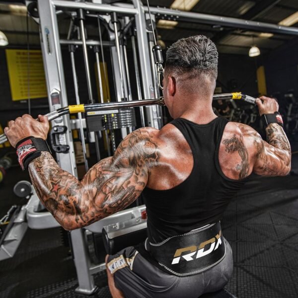 RDX Weight Lifting Belt Gym Exercise Workout, 6 inch Leather Padded Lumbar Back Support Men Women, 10 Adjustable Holes, Powerlifting Bodybuilding Deadlift, Squat Fitness Strength Training Equipment - Image 5