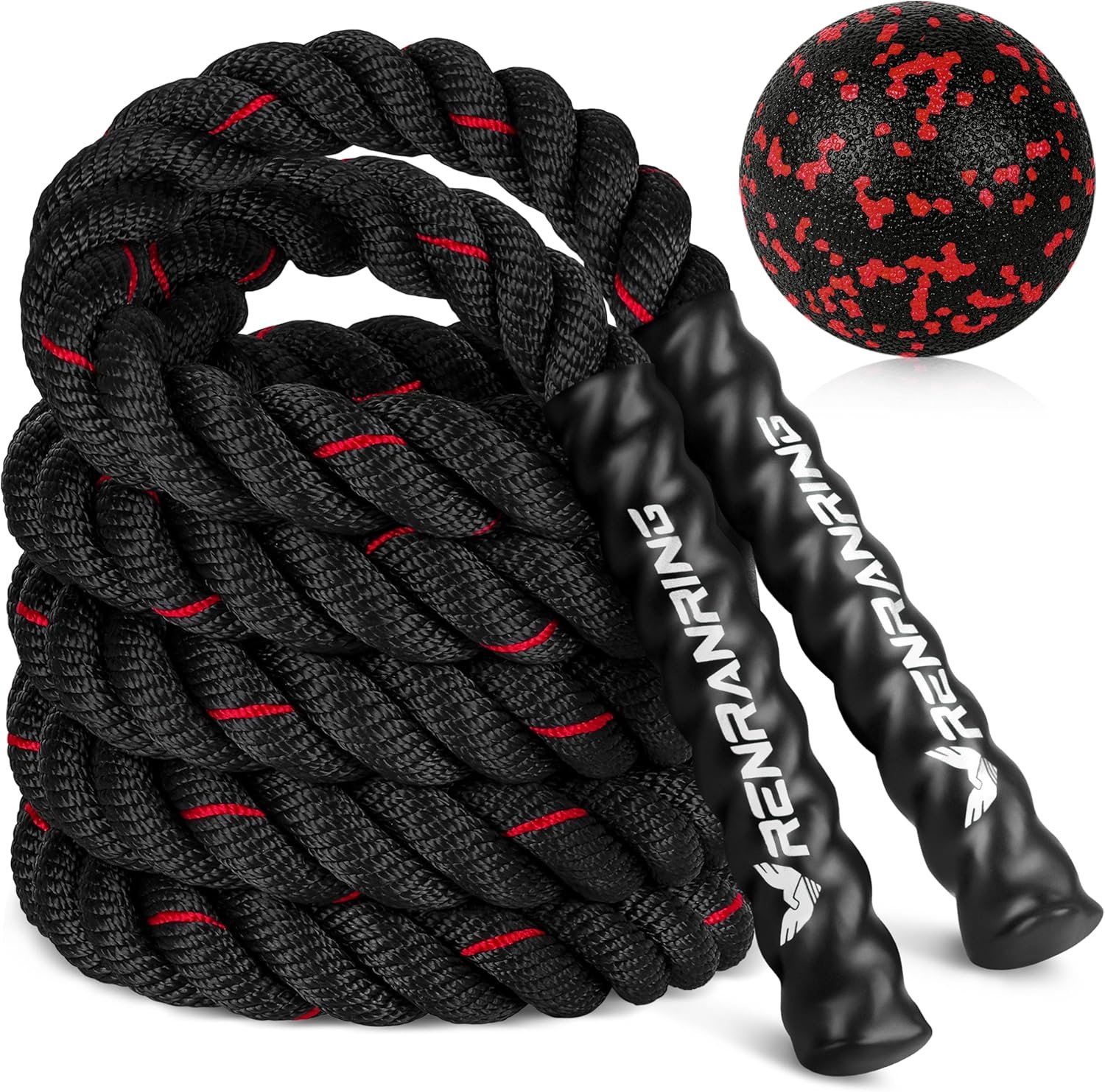 Jump Rope, 3lb 4lb 5lb Weighted Jump Rope for Fitness, 9.8ft Heavy Exercise Jumping Ropes, Adult Skipping Rope for Men Women Improve Strength,Building Muscle,Boxing,Home Workout Equipment,Gym Gift - Image 2