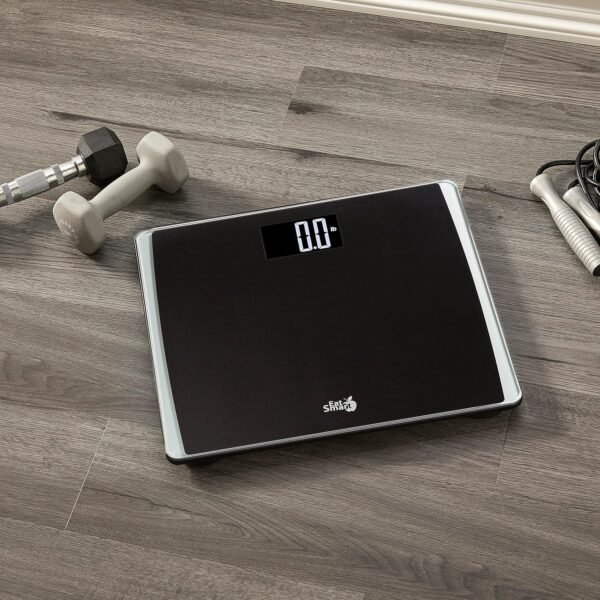 Eat Smart Precision Digital Bathroom Scale, 550 lb High Capacity Scale, Extra Wide Platform, Bath Scale for Body Weight, Black - Image 7