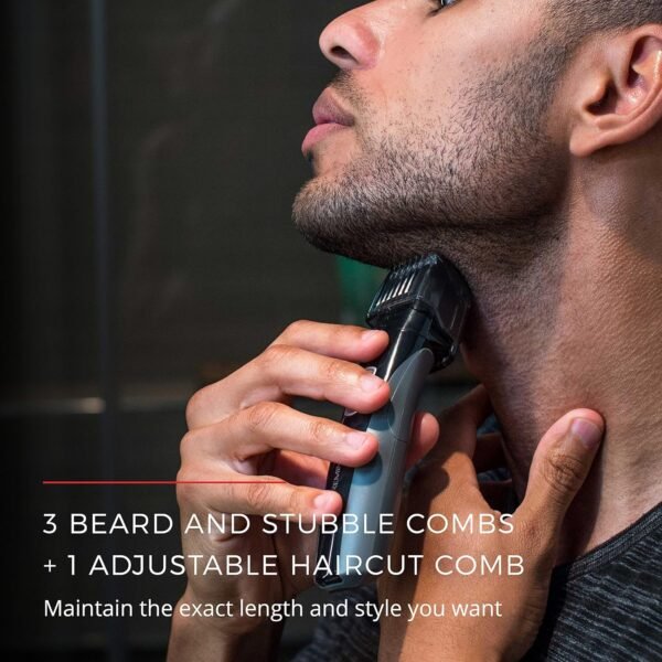Remington Head to Toe Advanced Rechargeable Powered Body Groomer Kit, Beard Trimmer (10 Pieces), 6.3 Inch, Black - Image 8