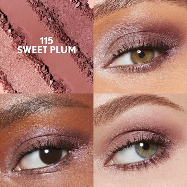 COVERGIRL Eye Enhancer, Sweet Plum, Eyeshadow Trio, Easy to Wear, Clean & Vegan, Talc-Free, Matte & Shimmer Finishes, Smudge-Proof, 0.14oz - Image 4