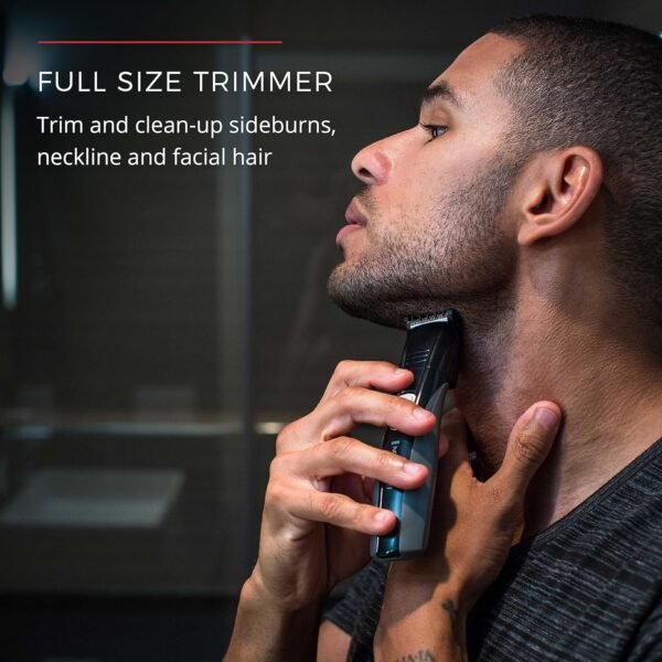 Remington Head to Toe Advanced Rechargeable Powered Body Groomer Kit, Beard Trimmer (10 Pieces), 6.3 Inch, Black - Image 4