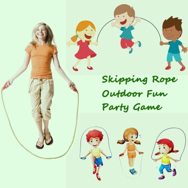 Cotton Jump Rope for Kids - Wooden Handle - Adjustable Cotton Braided Fitness Skipping Rope - Outdoor Fun Activity, Great Party Favor, Exercise Activity, Pack of 2 - Image 7