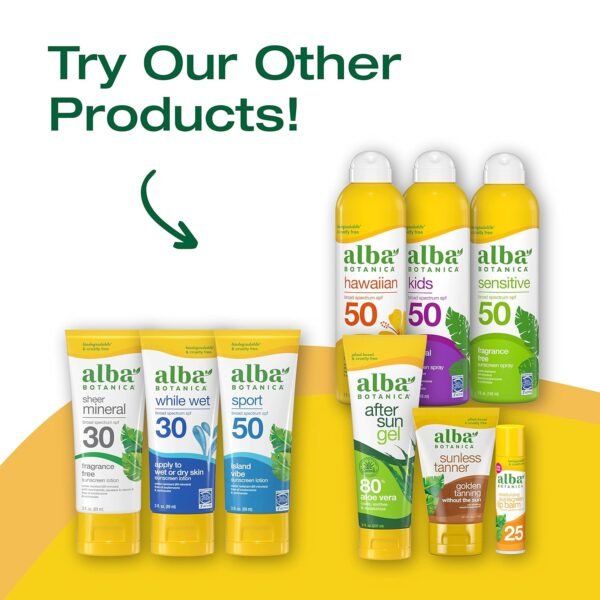Alba Botanica Aloe Vera Lotion for Skin, Soothing After Sun Treatment for Face and Body, Made with Purity Certified 80% Aloe Vera Gel Formula, 8 fl. oz. Tube (Pack of 2) - Image 6
