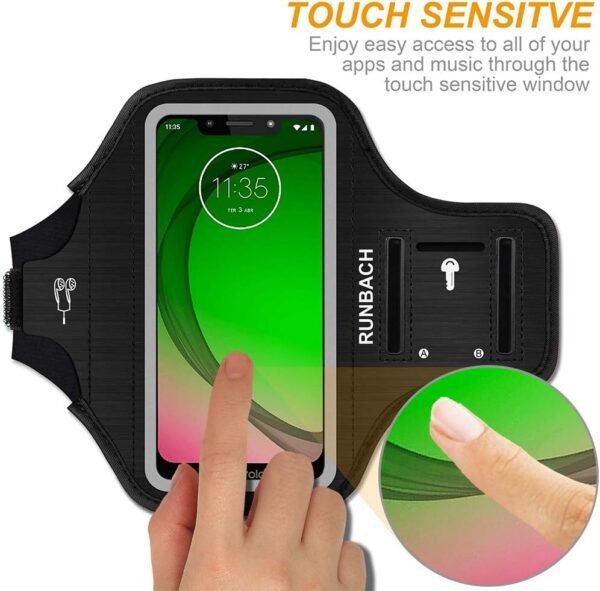 Running Armband for Motorola G Fast/G Pro/G Stylus/G8/G8 Power/G8 Play/G8 Plus/G7/G7 Power/G7 Play/G7 Plus/E/E6/E6 Plus/Z4,Sweatproof Exercise Bag for Motorola Phones - Image 4
