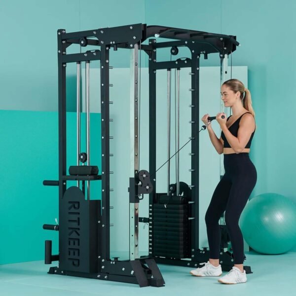 RitKeep PMAX 5600 Training Machine - 6 in 1 Home Gym Station with Cross Cable System, Dual Weight Stacks and Multi Press Attachments for Comprehensive Strength Training - Image 10