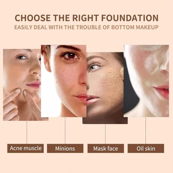 Updo Foundation, Korean Foundation, Uodo Matte Face Makeup Liquid Foundation Primer, Hydrating Waterproof and Light Long Lasting Foundation, Invisible Foundation Makeup (W03,Hydrating) - Image 5