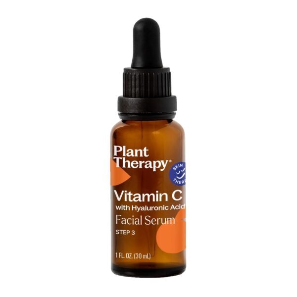 Plant Therapy Vitamin C Face Serum & Hyaluronic Acid, Anti-Aging Serum with Ferulic Acid, Vitamin E, Serum for Fine Lines & Wrinkles, 1 oz - Image 2