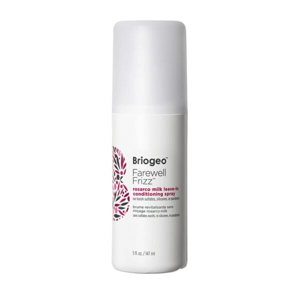 Briogeo Farewell Frizz Rosarco Milk Leave-In Conditioning Spray, Anti Frizz Leave In Conditioner for Curly Hair, Hair Detangler Spray & Hair Moisturizer with Argan Oil, Vegan, Cruelty-Free - Image 2