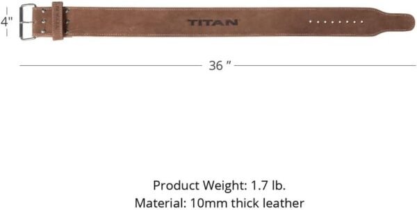 Titan Fitness Medium Weightlifting Belt, 26" - 33" 4-Inch-Wide Belt, 10mm Thick, Powerlifting, Deadlifts - Image 9