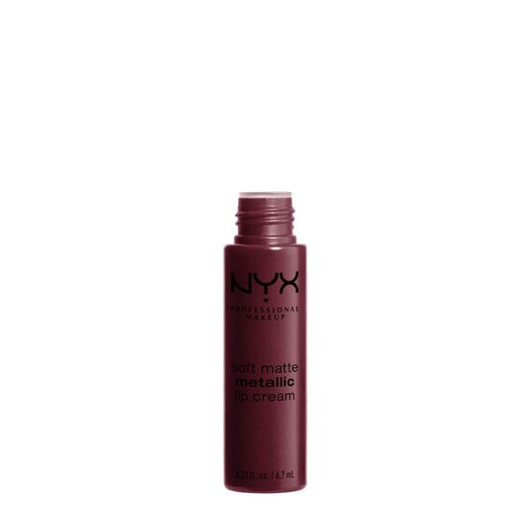 NYX PROFESSIONAL MAKEUP Soft Matte Metallic Lip Cream, Liquid Lipstick - Copenhagen (Matte Rich Plum) - Image 4