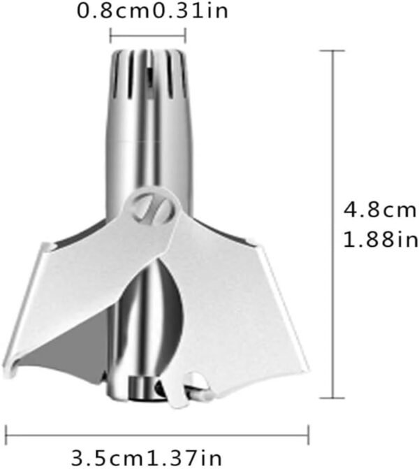 Men's Nose Hair Trimmer, Stainless Steel Manual Ear, Nose Hair Remover, Unisex, with 12 Double Edge Blades, Painless, No Batteries. Small and Easy to Clean and Carry - Image 3