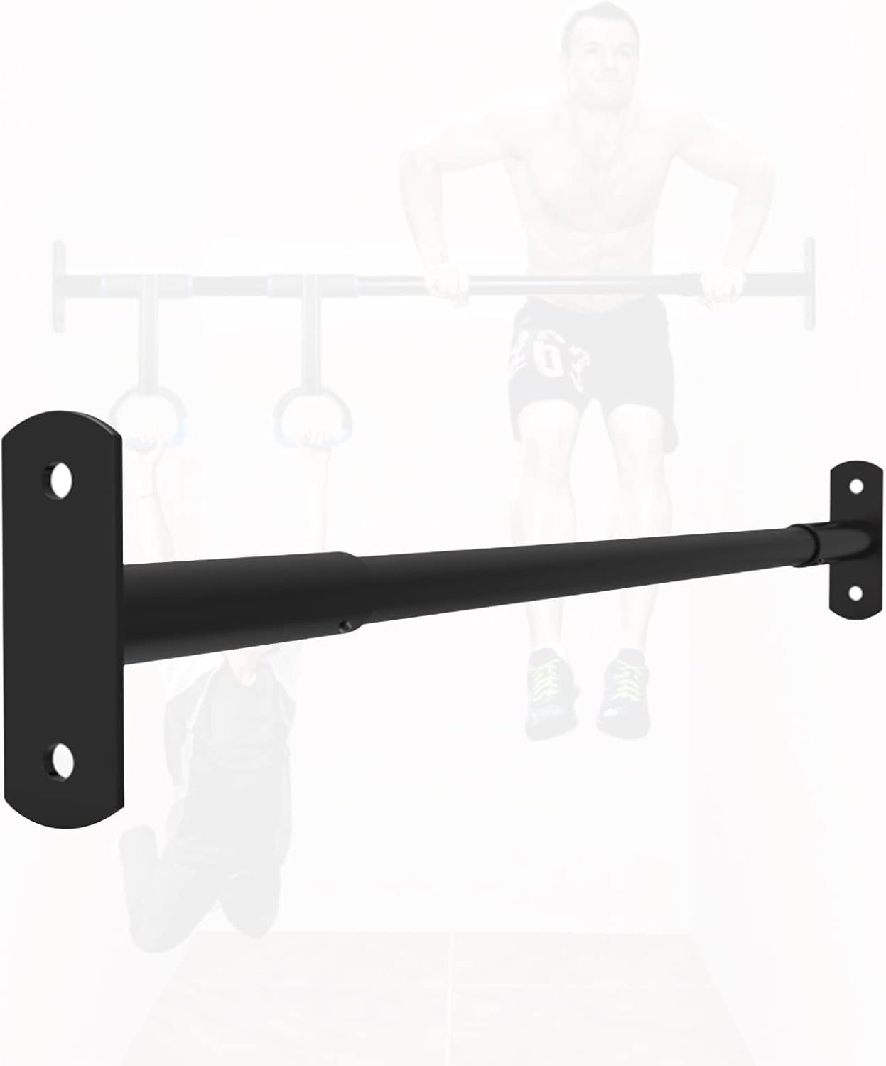 Adjustable Chin Up Bar Doorway Wall Mounted Pull Up Bar, Heavy Duty Steel Indoor Pull Up Bar Strength Training Equipment for Home Gym Exercise Fitness, Max Load-Bearing 660lbs - Image 2
