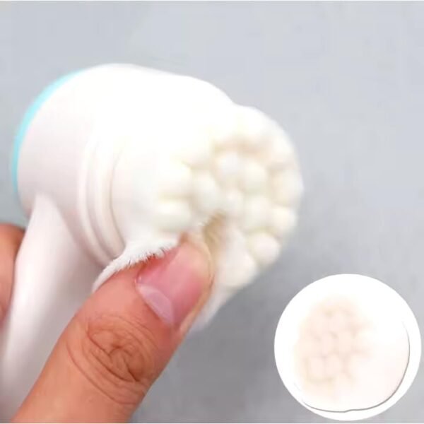 Face Brush 2 in 1 Double Sided Manual Facial Cleaning Brush. Exfoliating and Cleaning Face Scrubber with Soft Bristles. - Image 4