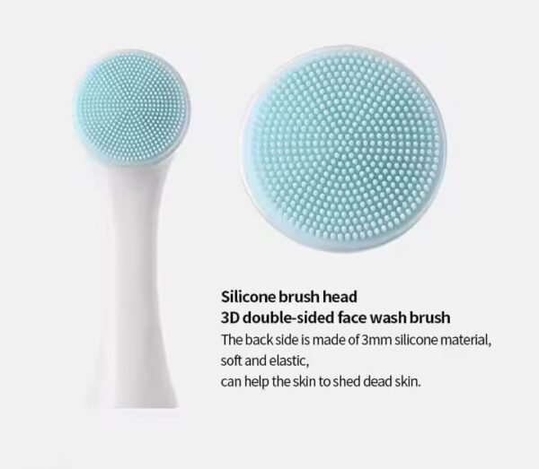 Face Brush 2 in 1 Double Sided Manual Facial Cleaning Brush. Exfoliating and Cleaning Face Scrubber with Soft Bristles. - Image 7