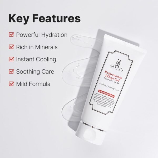 Rejuvenation Pflege Gel, Moisturizing Smoothing Cooling Gel Essence, Soothing Refreshing Non-Sticky Gel, Soothing and Hydrating Aloe Vera for Dry & Sensitive Skin - Image 4