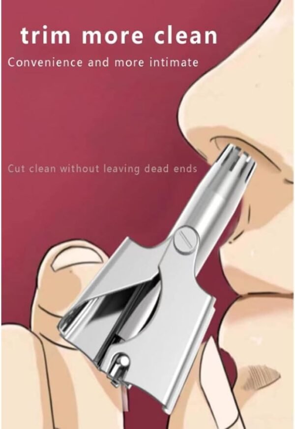 Men's Nose Hair Trimmer, Stainless Steel Manual Ear, Nose Hair Remover, Unisex, with 12 Double Edge Blades, Painless, No Batteries. Small and Easy to Clean and Carry - Image 6