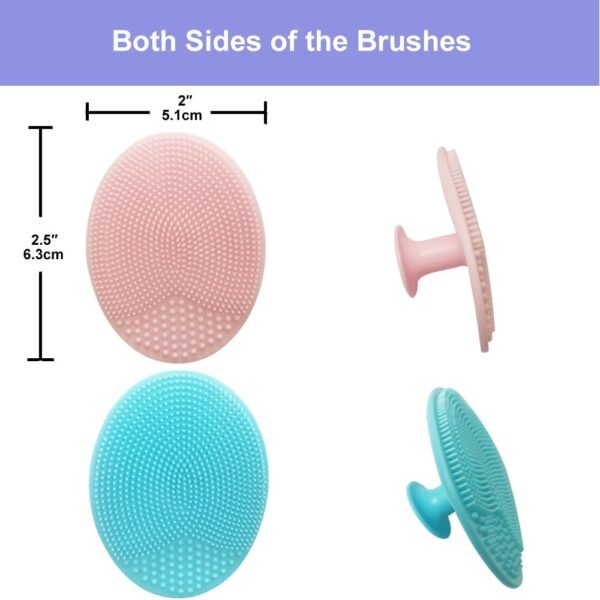 9-in-1 Face Scrubber Face Cleaning Brushes Super Soft Silicone Face Cleanser Brush and Facial Cleansing Massager Brush Face Cleansing Brush Set - Image 3