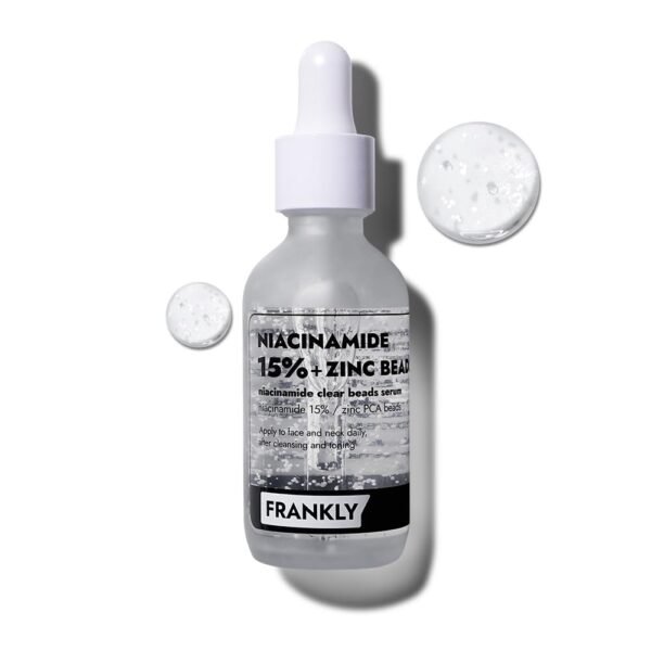 FRANKLY Niacinamide 15% & Zinc Beads Serum Jumbo: Acne & Dark Spots Care, Oil Control, Even Skin Texture & Glow | Vegan & Cruelty-Free | Non-Comedogenic All skin types Korean Skincare | 2.02 fl.oz - Image 2