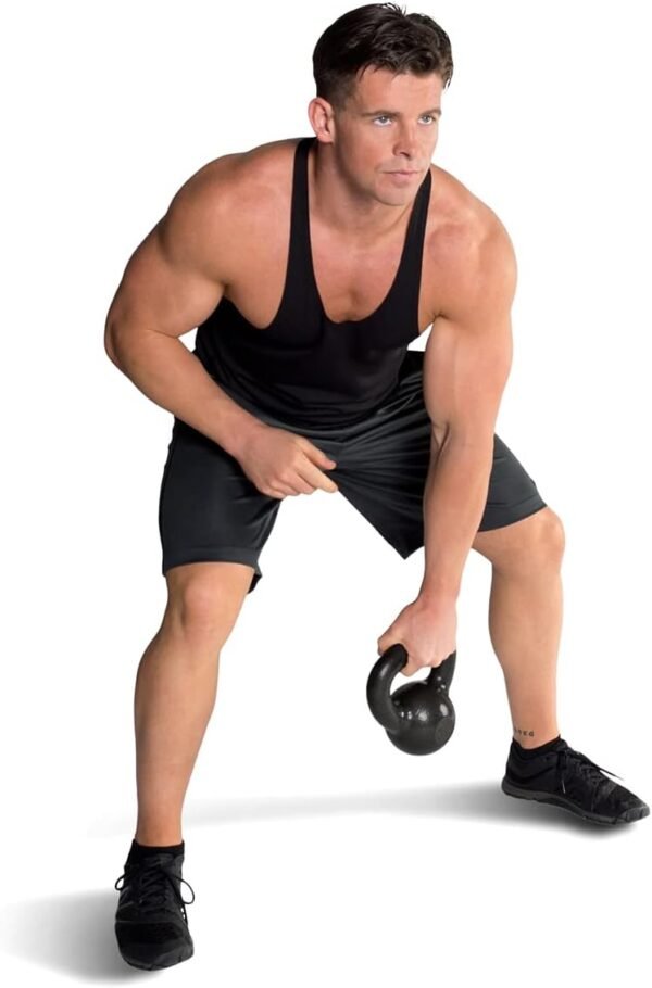 WF Athletic Supply Hammerstone Painted Cast Iron Kettlebells, Home & Gym Equipment, Great for Strength Training, Full Body Workout & Crossfit Training, Color & Size Options Available in 10-80 Pounds - Image 10