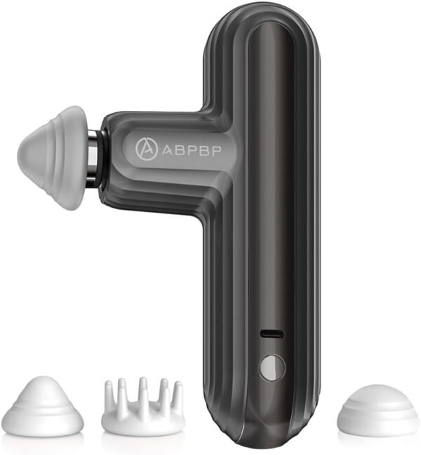 Mini Massage Gun, Pocket-Sized Deep Tissue Massager Gun, Portable Percussion Muscle Massager Gun, Convenient, Easy and Practical, Ultra Small & Quiet Muscle Massage Gu (Dark Grey) - Image 2