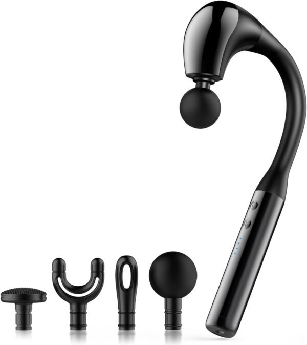 LUOOV Gun Deep Tissue Eith Heat Foot/Neck/Leg/Back Massager Gun Electric Fascia Gun Shoulder Massager Self Back Massage Gun Muscle Massager Hand Held Deep Tissue Pain Relief Mini Massage Gun - Image 9