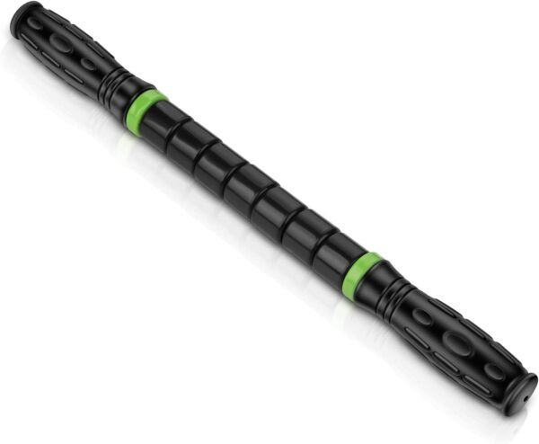 iGreely Premium Muscle Roller The Ultimate Massage Roller Stick 17 Inches Recommended by Physical Therapists Promotes Recovery Fast Relief for Cramps Soreness Tight Muscles Black - Image 2