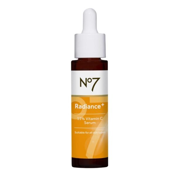 No7 Radiance+ 15% Vitamin C Serum - Face Serum for Glowing Skin - Re-energizing Vitamin C Facial Serum for Dull Skin - Skin Care Serum for Daily Use (0.84 oz) - Image 2