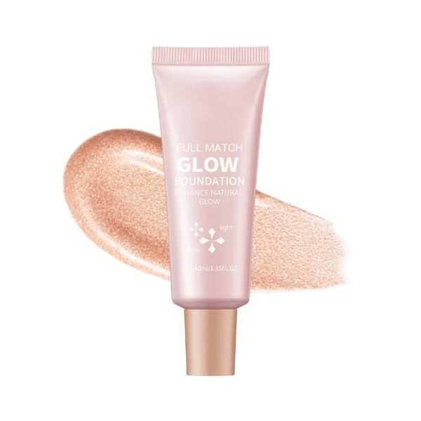 Full Match Glow Foundation, Long Lasting, Hydrator Natural Finish Lightweight Formula, Perfect Coverage Flawless Complexion Enhancer - Image 2
