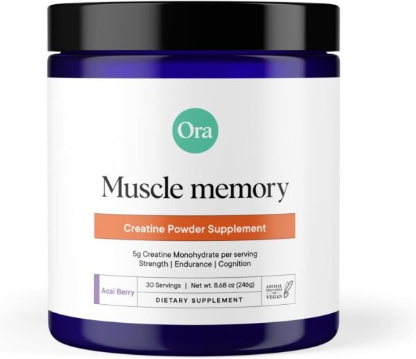 Ora Organic Creatine Monohydrate Powder - German-Sourced Creavitalis for Strength, elevATP for Energy, D-Ribose & Taurine for Recovery - Creatine for Women & Men - Acai Berry Flavor, 30 Servings - Image 2