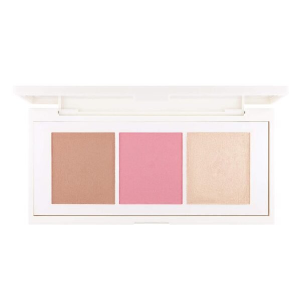 FLOWER BEAUTY By Drew Barrymore Lift & Sculpt Contouring Palette - Contour + Blush + Highlight - Creamy + Blendable Powder (Light to Medium) - Image 2