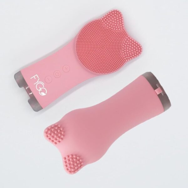 Facial Cleansing Brush - Rechargeable Electric Facial Scrubber & Exfoliator - Waterproof Soft Silicone Brush for Deep Cleaning & Exfoliating - 6 Mode Vibrating & Massaging Face Wash Brush - Pink - Image 8