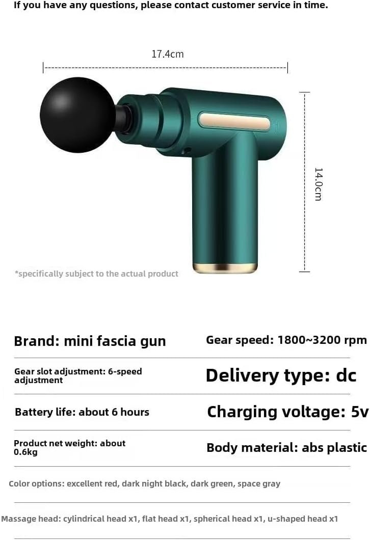 Massage Gun for Muscle Recovery, Percussion Massager (Black) - Image 4