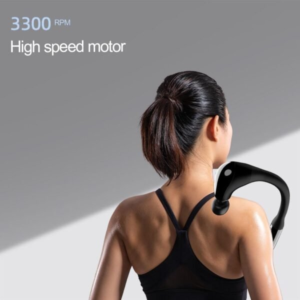 LUOOV Gun Deep Tissue Eith Heat Foot/Neck/Leg/Back Massager Gun Electric Fascia Gun Shoulder Massager Self Back Massage Gun Muscle Massager Hand Held Deep Tissue Pain Relief Mini Massage Gun - Image 5