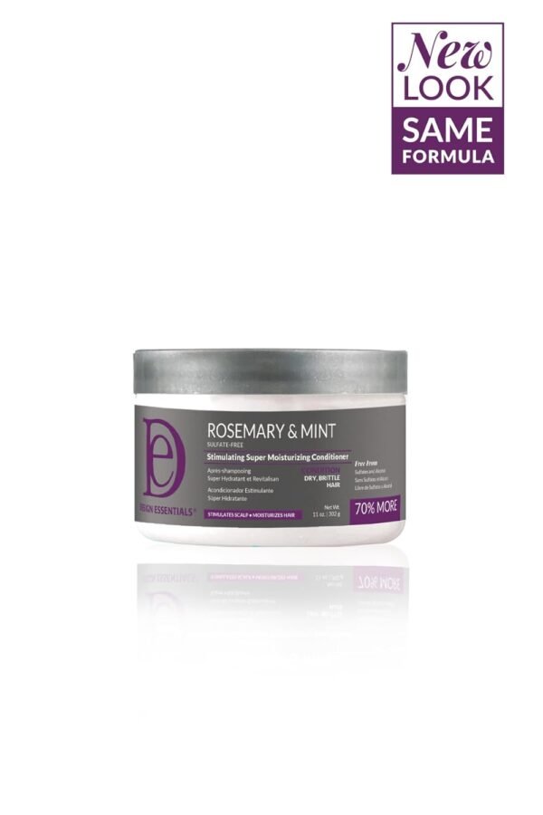 Design Essentials Rosemary & Mint Stimulating Super Moisturizing Conditioner for Dry, Thick, or Brittle Hair; Sulfate-Free, Stimulates Scalp, Moisturizes Hair, 11 Oz - Image 4
