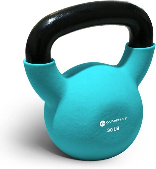 GYMENIST Kettlebell Fitness Iron Weights with Neoprene Coating Around The Bottom Half of The Metal Kettle Bell - Image 10