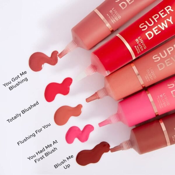 Revolution Beauty, Superdewy Liquid Blush, Richly Pigmented & Buildable, Blendable Formula, You Had Me At First Blush, 0.5 Fl. Oz. - Image 5