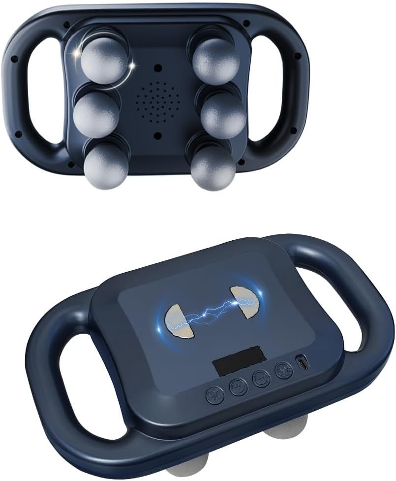 Massage Gun Percussion Electric Massager Gun Deep Tissue 6-Head Handheld Pulse Fascia Gun Tool Muscle Pain Relief for Back, Leg, Neck, Body for Families and Friends - Image 2