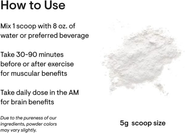 THORNE Creatine - Creatine Monohydrate, Amino Acid Powder - Support Muscles, Cellular Energy and Cognitive Function - Gluten-Free, Keto - NSF Certified for Sport - 16 Oz - 90 Servings - Image 4