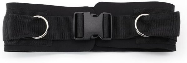 Adjustable Waist Belt Soft Neoprene Padded Belt with 2 Movable Rings for Cable Machines Fitness Exercise Speed Agility Resistance Training - Image 2