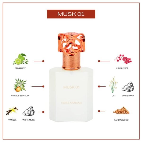 Musk 01 - Arabian Perfumes for Women and Men - Long Lasting Perfume - Spicy, Floral, Musk Perfume - Seductive Signature Aroma - 1.7 oz - Image 6