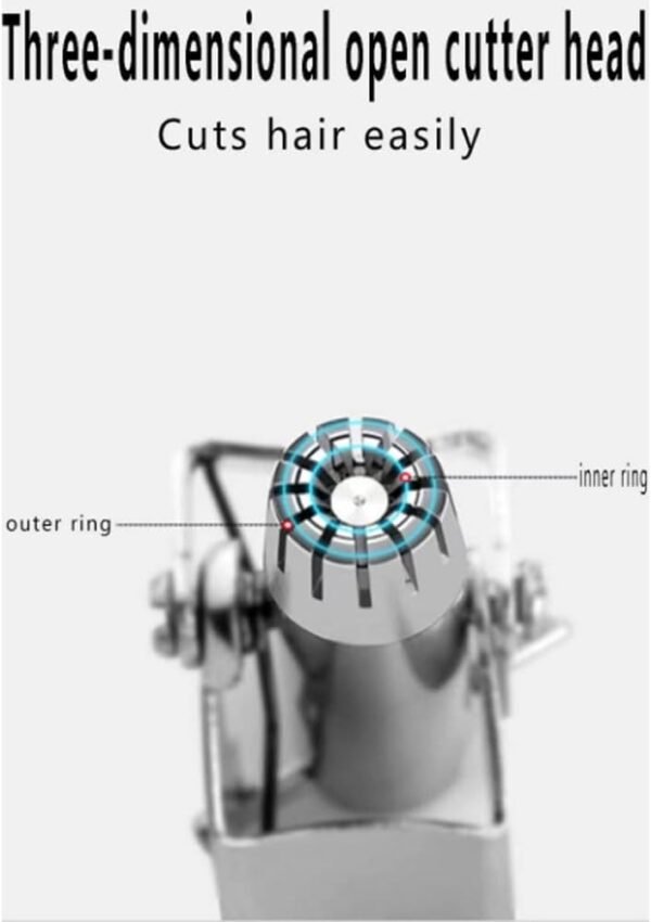 Men's Nose Hair Trimmer, Stainless Steel Manual Ear, Nose Hair Remover, Unisex, with 12 Double Edge Blades, Painless, No Batteries. Small and Easy to Clean and Carry - Image 4