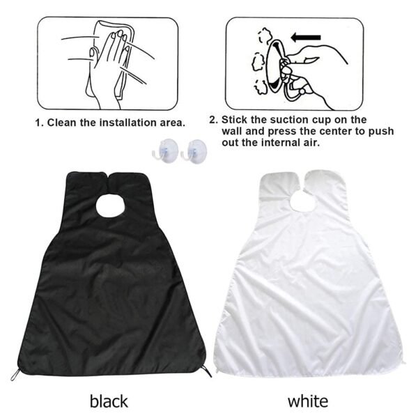 Beard Bib Apron, Mens Beard Hair Catcher for Shaving and Trimming, Non-Stick Beard Shave Cape, Grooming Accessories Tools & Gifts for Husband or Dad - Image 6
