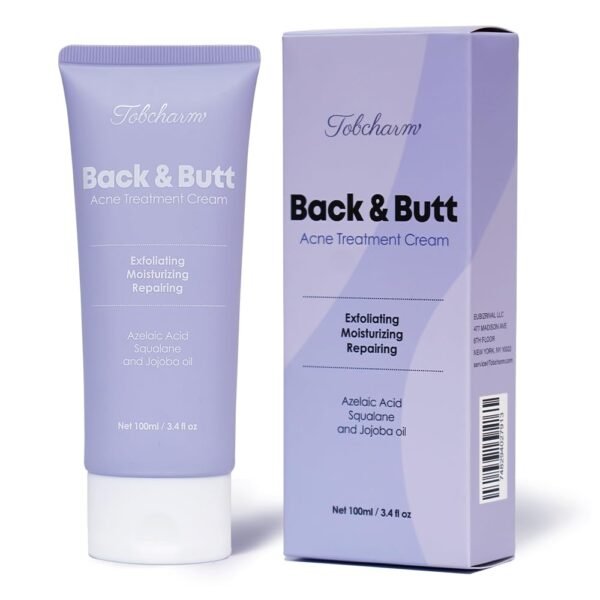 Butt Acne Clearing Treatment, Maximum Strength Body Cream for Back, Buttocks, Thigh & Chest Acne Removal, Skin Clearing Lotion for Men & Women, Foaming Cleanser for Bacne & Cystic Acne - Image 2