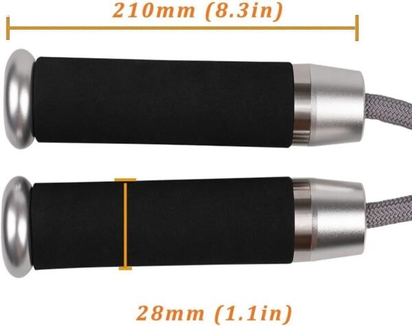 BlitzBite Professional Weighted Jump Ropes 1.41LB Adjustable Speed Skipping Rope Ball Bearings Anti-Slip Handles Boxing MMA Cardio Training Full body Exercise - Image 4